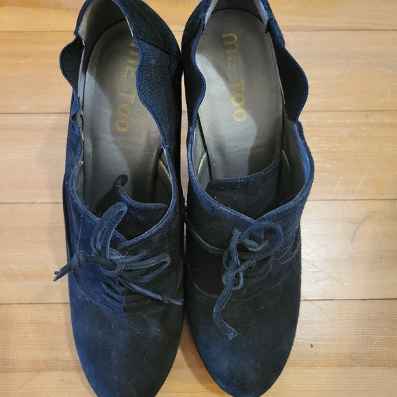 ME TOO Suede Ankle Platform Booties Size 10 - Picture 5 of 8